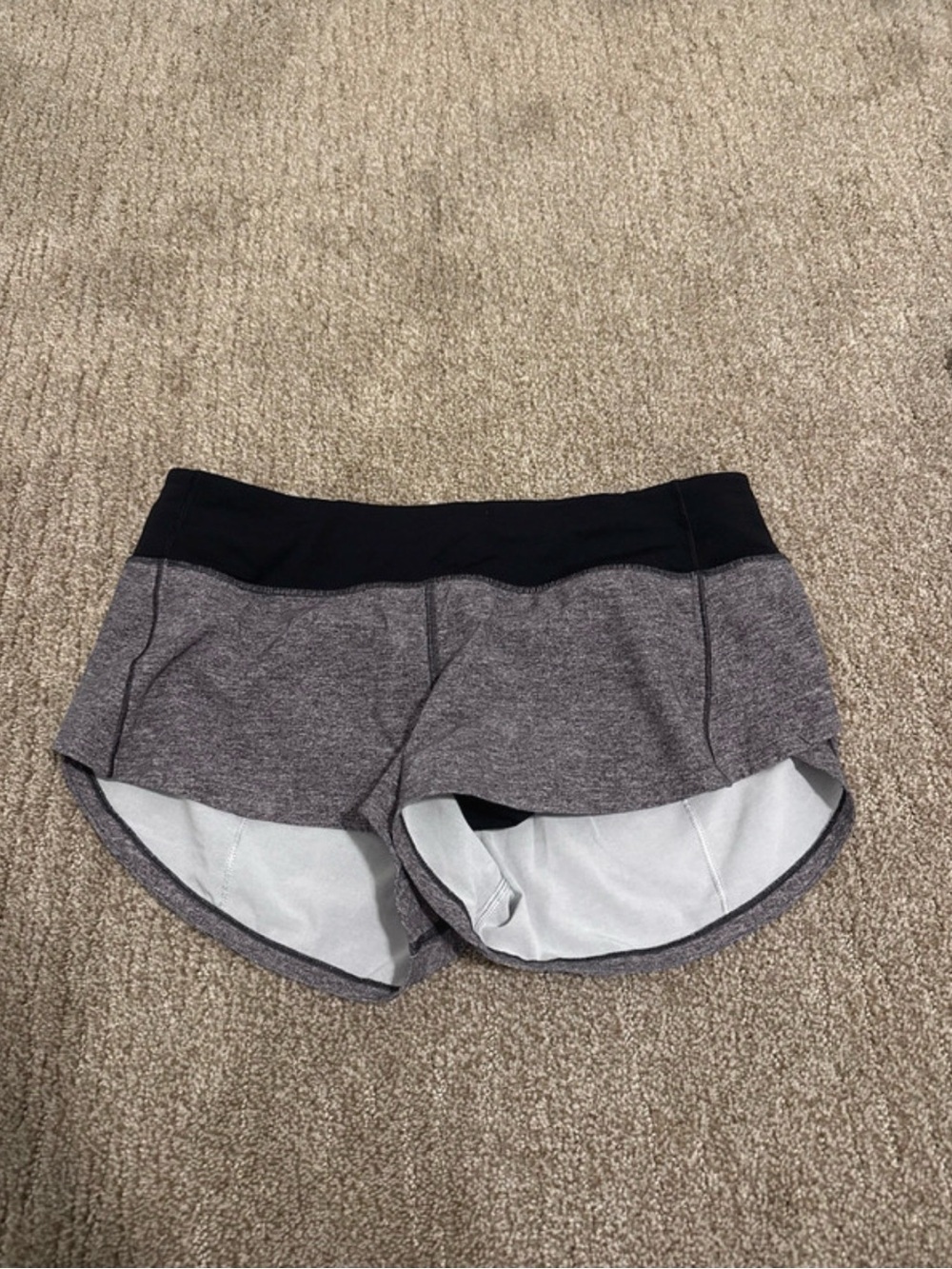 lululemon athletica Grey Shorts with Black Waistband